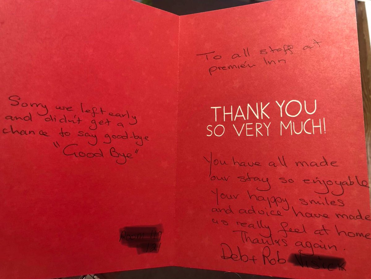 the team at Basildon South Premier Inn got a massive thank you from some smiley guests #happsmiles #EsseXfactor #SummerofService <a href="/gillklarin/">Gillian Klarin</a> <a href="/NewboldElaine/">Elaine Newbold</a> <a href="/SDEBDD/">simon ewins</a>