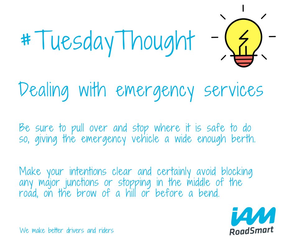 Today's #TuesdayThought is all about how to deal with emergency services.