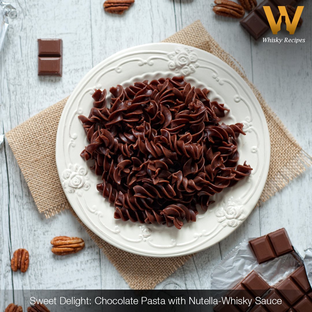 Chocolate pasta, Nutella, whisky, cream, raspberries, hazelnuts, and chocolate mint mixed together – sounds drool-worthy? Read more at thewhiskypedia.com/whisky-recipes… 

#TheWhiskypedia
