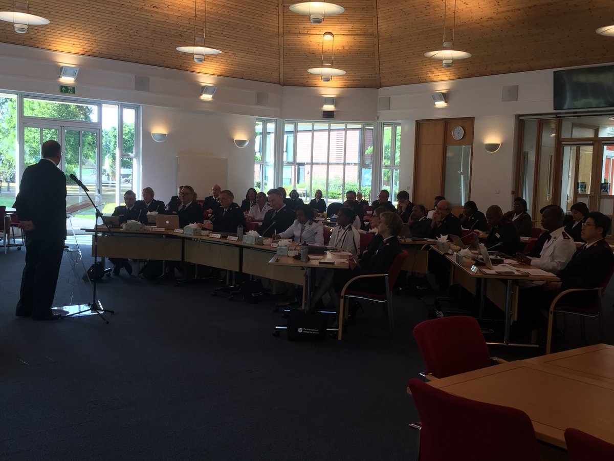 It’s Q&amp;A time at session 238 at the International College for Officers.