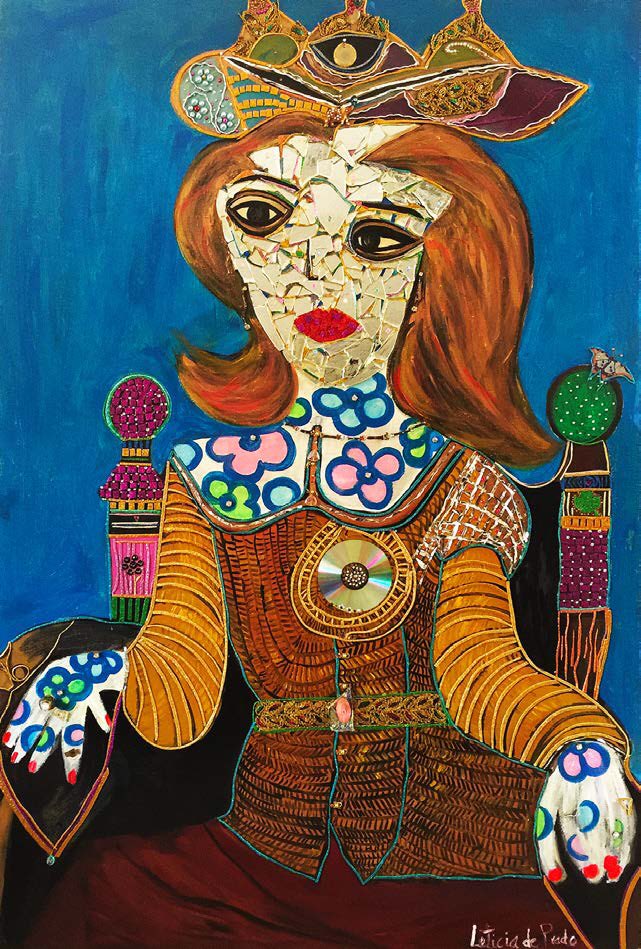 smartburros's tweet photo. Margarita by https://t.co/3hm9eacCZJ oil on canvas embedded with rhinestones mirrors silk and a cd 150x100 check her site see Pimping Picassos on the Côte d’Azur collection and more on https://t.co/a9b7lptxQd great platform to promote your #art #contemporaryartist https://t.co/FVQ9uZRFEq