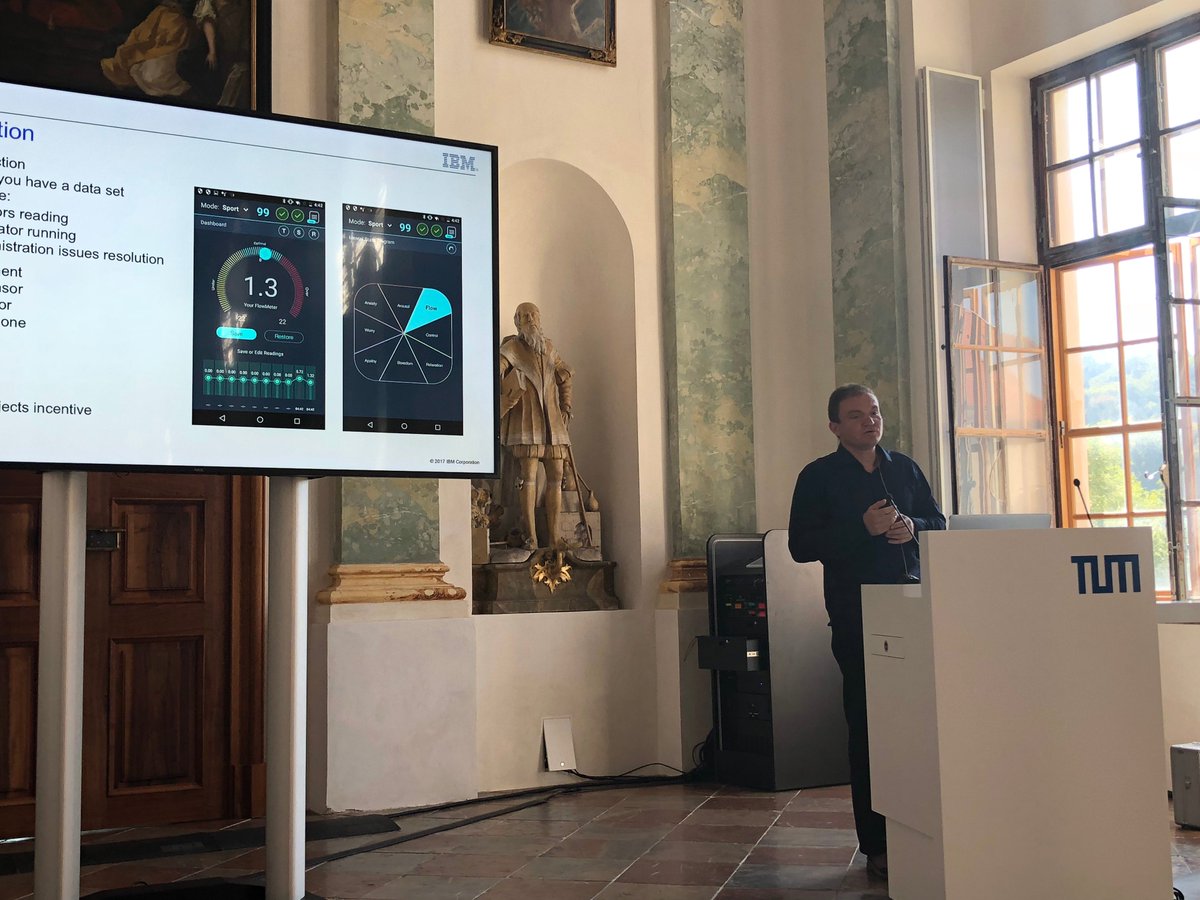 DigitalistInfo's tweet image. The second talk of the day, Alexander Zadorojniv from IBM Research Lab Haifa talking about metal state data and how recommendations can help us to get in control of ourselves and ensure performance #cognitivemodel #BMWSummerSchool #digitalist