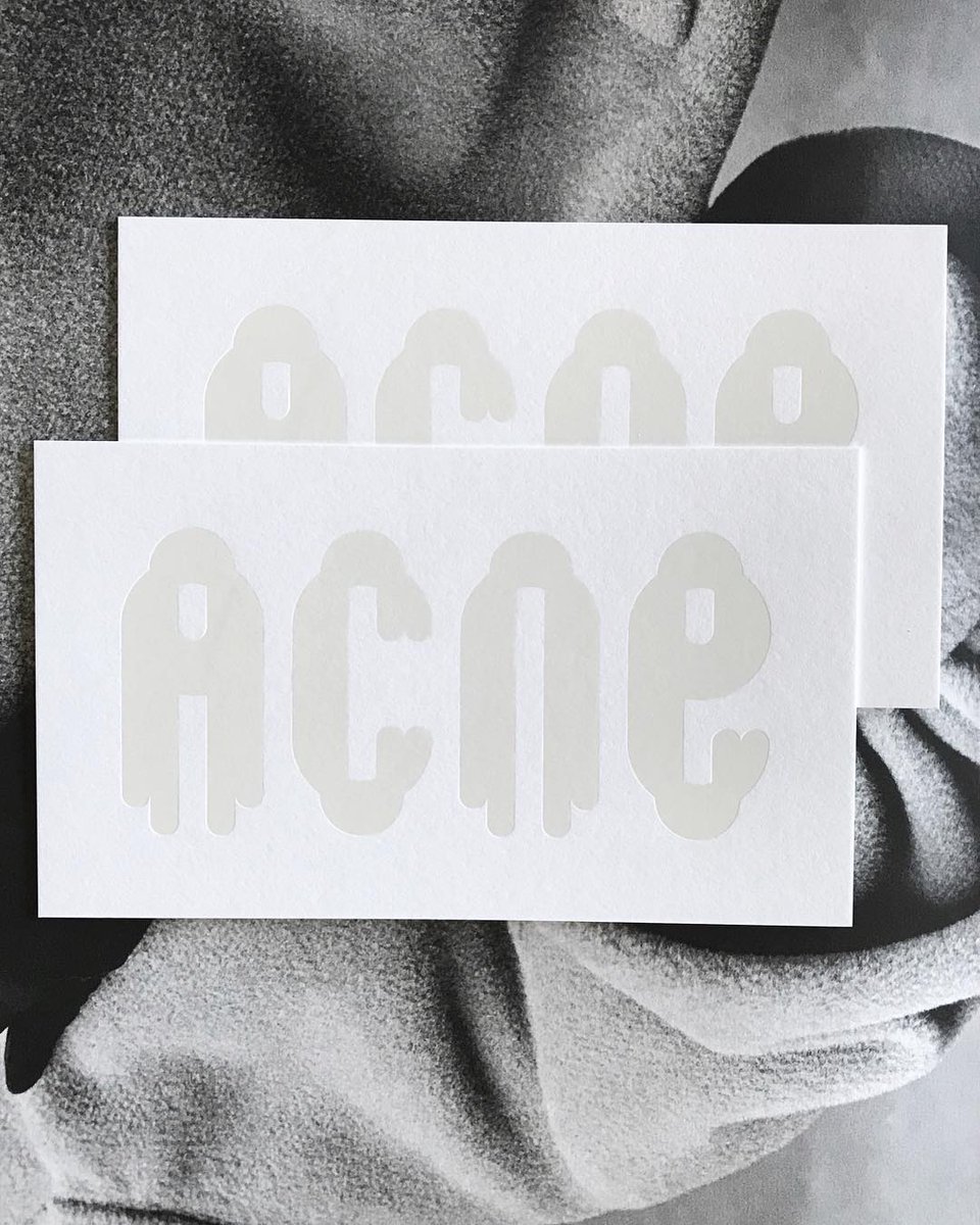 PAPERANDPEOPLE's tweet image. White hot foil on @colorplanpapers Pristine White 540gsm for Acne Photography by Norrbacka Tryckeri in Stockholm. #Colorplan #colourpalette #ColorplanColours #premiumpaper #whitehotfoil #ColorplanPristineWhite #businesscards #stationery