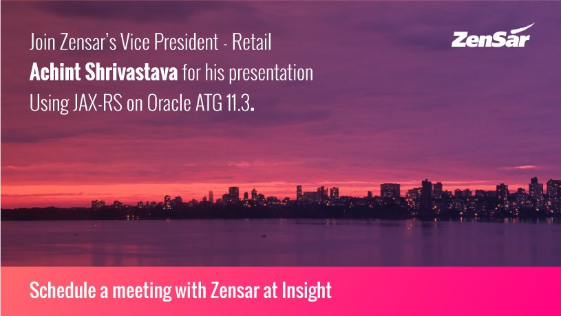 Zensar's tweet image. Click here and get a chance to have an interactive session with our expert Achint Shrivastava at the #PipelinePros: zensar.co/2LIy3wo 
#Oraclecommerce #OracleATG #Cloud