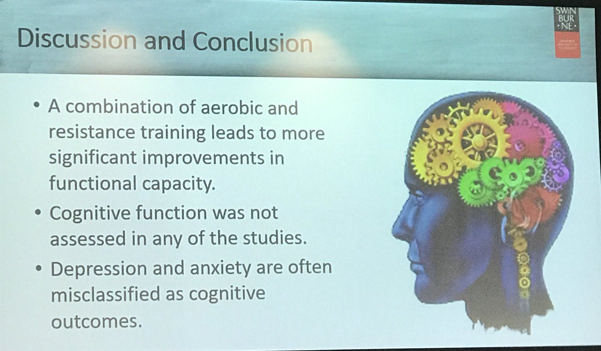 Nia Luxton (@niaaluxton) on Twitter photo Cognitive assessment - impact of resistance training unknown - future research needed - Jacqueline Pengelly <a href="/ansary_d/">Doa El-Ansary</a> <a href="/Swinburne/">Swinburne University of Technology</a> Cognitive assessment - impact of resistance training unknown - future research needed - Jacqueline Pengelly <a href="/ansary_d/">Doa El-Ansary</a> <a href="/Swinburne/">Swinburne University of Technology</a>
