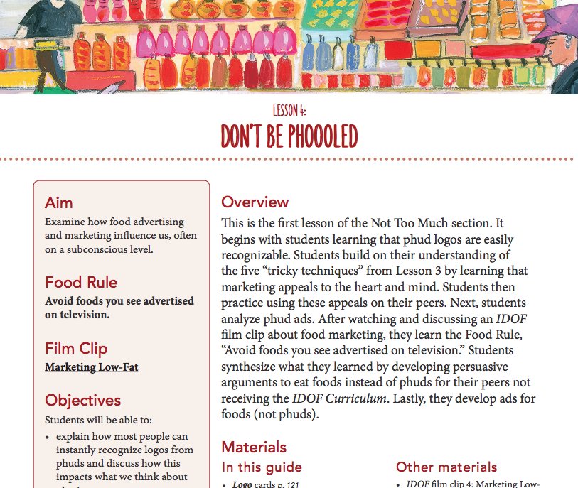 tischfoodcenter's tweet photo. Lesson 4 Food Rule: "Avoid foods you see advertised on television" // #InDefenseOfFood #NutritionEducation @michaelpollan @PBSLrnMedia // Check out our full curriculum FREE online: https://t.co/MaKBVkQbwV https://t.co/IVYA9wPU0F
