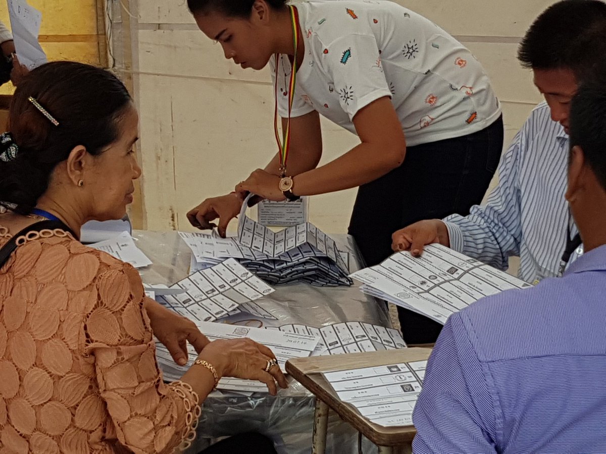 MayWongST's tweet image. So far #Cambodia National Election Committee says no party has called for a recount of the #CambodiaElection2018 votes at any of the 25 provinces. The ruling Cambodian People's Party #CPP led by PM #HunSen won more than 82% of votes cast by some 7 million voters