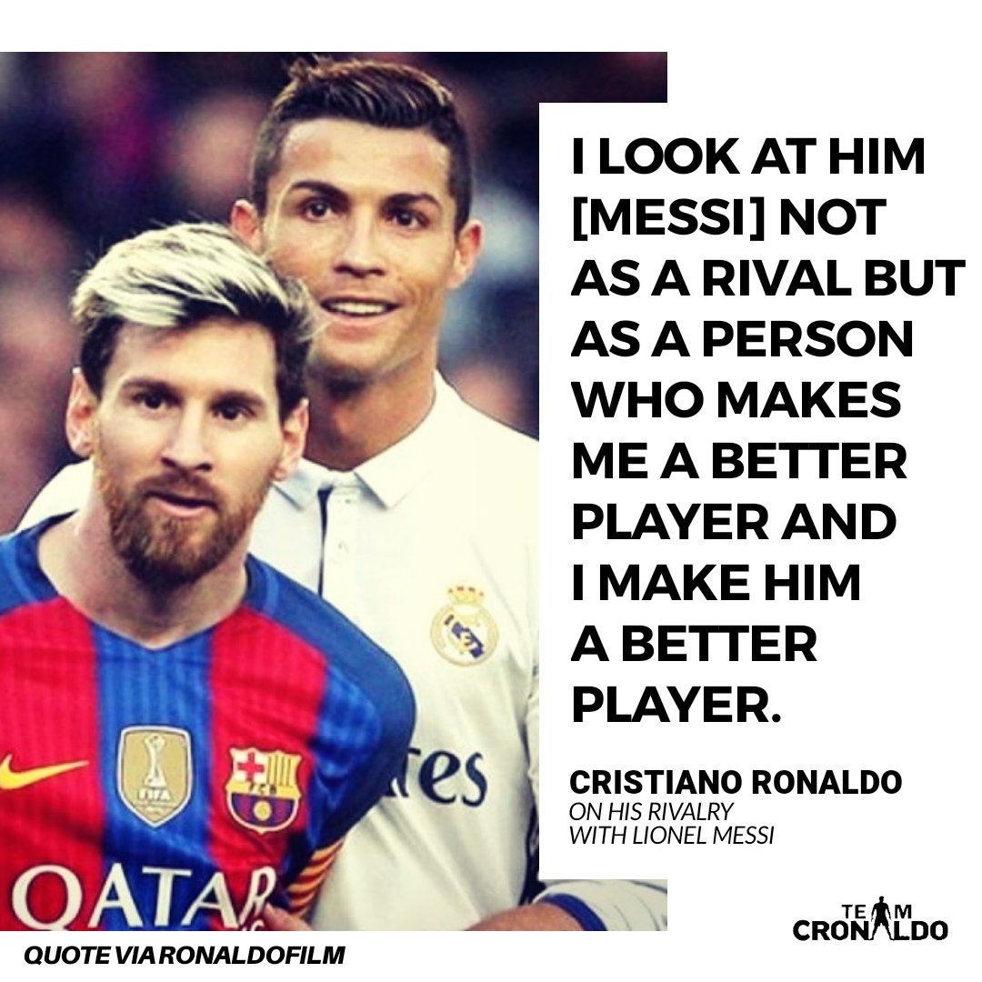 TCR. on X: Cristiano Ronaldo on his rivalry with Lionel Messi. 👏🔥🗯️   / X
