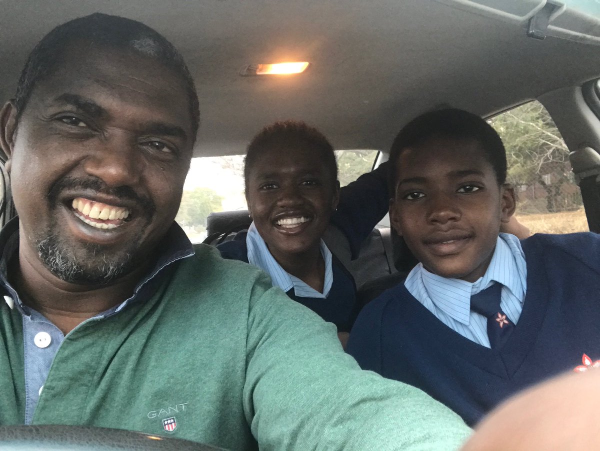 GardeeGodrich's tweet photo. They insist I must take them to school whenever I am home during weekdays... #FamilyDuty https://t.co/tA3a9yoSTe