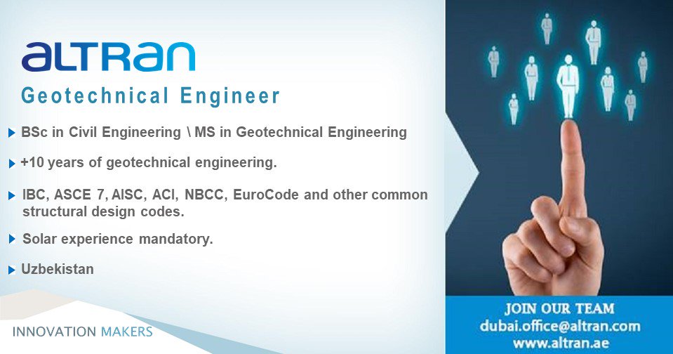 CapgeminiEngME's tweet photo. Apply Now!
Position: Geotechnical Engineer
Click the link to send resume:  https://t.co/CSqmNA5GnL
Website: https://t.co/6m9f9cMk0v https://t.co/vjijpwgFh4