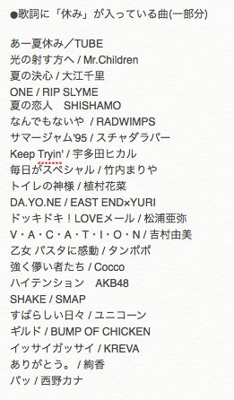 توییتر Bayfm It در توییتر 歌詞に 休み というフレーズが入った選曲２曲はこちらでした 楽園ベイベー Rip Slyme Secret Base 君がくれたもの Zone いやいや そっちじゃなくてこっちでしょ なリクエストもお待ちしています Bayfm