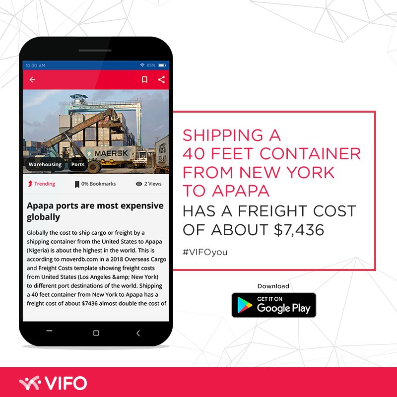 VIFO_EN's tweet photo. Wondering how much it costs to ship cargo or freight by shipping containers from one part to another? To know about all things freight, download the VIFO app now. Visit: https://t.co/YXb650MNCa #VIFOyou https://t.co/5WTE3Qvxyz