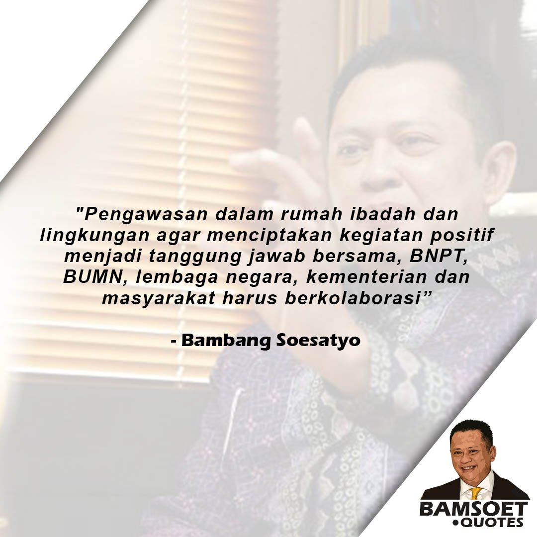 bamsoet10's tweet photo. Kolaborasi semua pihak dibutuhkan guna menumbuhkan rasa nasionalisme yang kuat agar paham radikalisme tidak mudah merusak persatuan NKRI kita tercinta https://t.co/P0osUhMasI