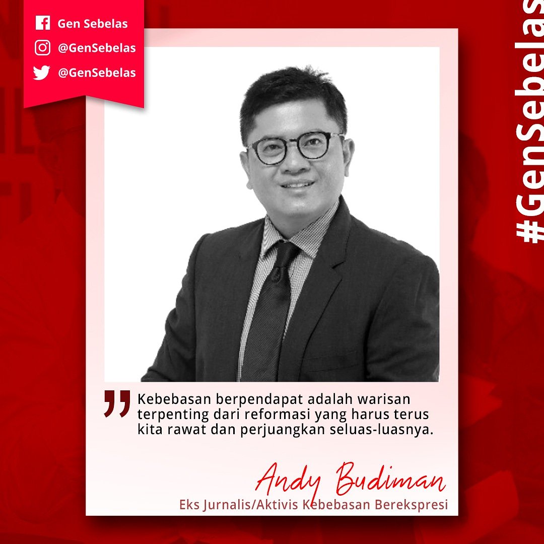 GenSebelas's tweet photo. Kebebasan berbicara mrpkn hak paling fundamental yg harus dijunjung tinggi. Maka dr itu, Andy memperjuangakan kebebasan brpendapat. Dari partai apa Andi pemuda keren ini ?
Krm jwbanmu dg tagar #GenSebelas atau Krim SMS/WA ke 08-11-8156-77 dg mngetik #GenSebelas (spasi) jwabanmu. https://t.co/1lfNvlSxv2