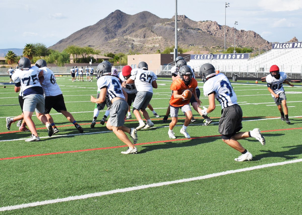First day of  football practice At CSHS. Photos by Wes Grunden. <a href="/CSHS_Football/">Canyon Springs High School Football</a>