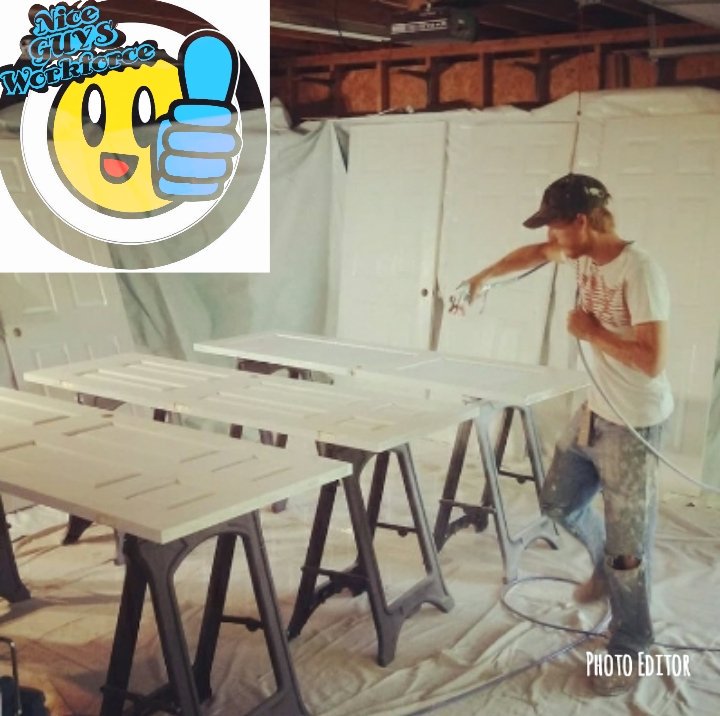 GuysWorkforce's tweet image. Spaying doors is always fun stuff! #remodeling #spraypaint #HomeImprovement #remodel #homerenovation #doors #oldnownew #SecondChance #skills #workforcedevelopment #SmallBusinessGrowth #dreamjob #StartYourImpossible #dowhatyoulove #MakeItHappen #painting