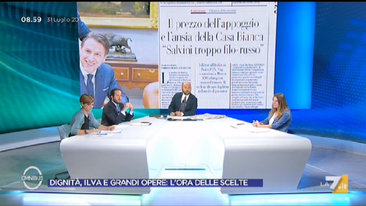 Il #DecretoDignità è nato senza coinvolgere le parti sociali. Vuole favorire la creazione di nuovi posti di lavoro, ma non ci sono misure efficaci che vanno in questa direzione all'interno del decreto. La nostra priorità sono sopratutto i giovani - <a href="/alessio_rss/">Alessio Rossi</a> a #omnibusla7