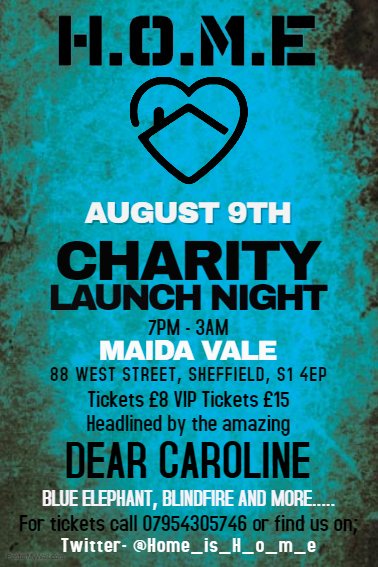 We are delighted to announce that the incredible @DearCAROLINEuk  will be headlining our launch night <a href="/MaidaValeSheff/">Maida Vale Sheffield</a>  on Thursday 9th August.  Blue Elephant, Blindfire and more will be performing too, The Lord Mayor of Sheffield <a href="/MagicMagid/">🚀MΛG!D</a> is also stopping by. Please come along