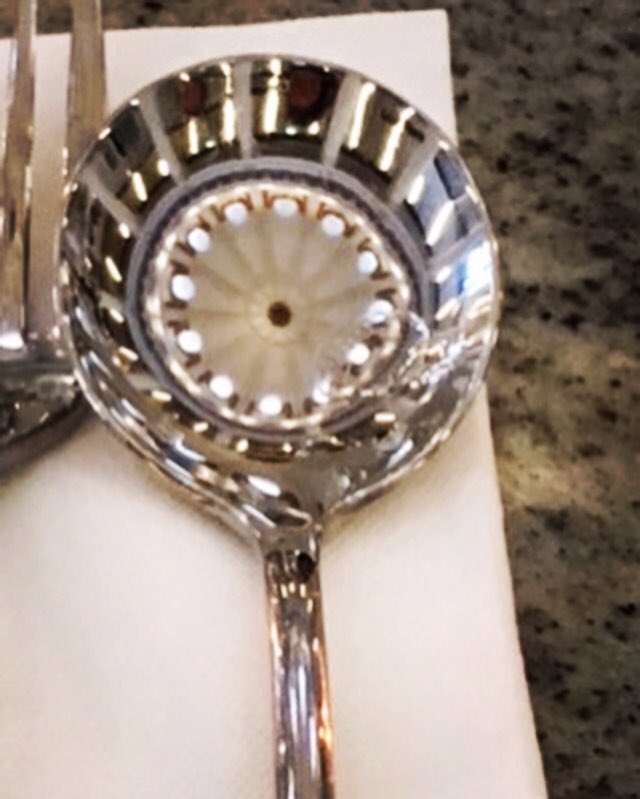 swissphysio1's tweet photo. At my first visit @ #myspanishcity they presented me with the dome in a spoon.Brilliant evening and easily best fish &amp; chips ever https://t.co/BfyghDrkz9