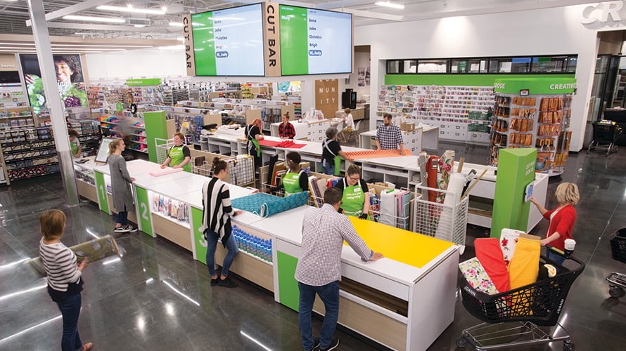 todaywecraft's tweet photo. The new look Joann stores are what I think heaven must look like...
If I'm a good girl and don't waste fabric, and don't leave my pins in the arm of the sofa then just maybe I get to spend eternity there... https://t.co/mUUUa3UD2I
 #Crafts @JoAnn_Stores #fabric #craftstore https://t.co/4kzbrs5cfw
