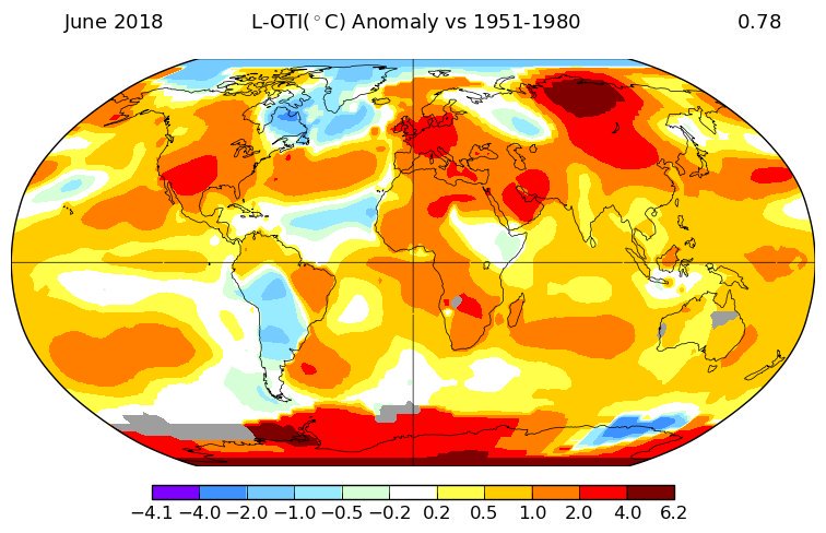 yeyaboya's tweet photo. Per aquells que encara pensen que és una ola de calor només i no el canvi climàtic us deixo uns mapes i un gràfic de @NASAGISS. Compareu colorets i evolució i precupeu-vos. https://t.co/XLMm6psUBv