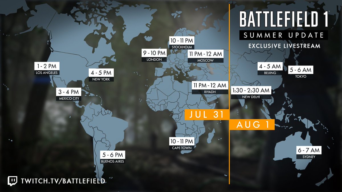Trotz tropischen Temperaturen immer cool: Das #Battlefield1 Sommer-Update ist da bzw. wird aktuell veröffentlicht! Mehr Infos bei uns. Livestream heute Abend. bf-games.net/news/10991/bat…