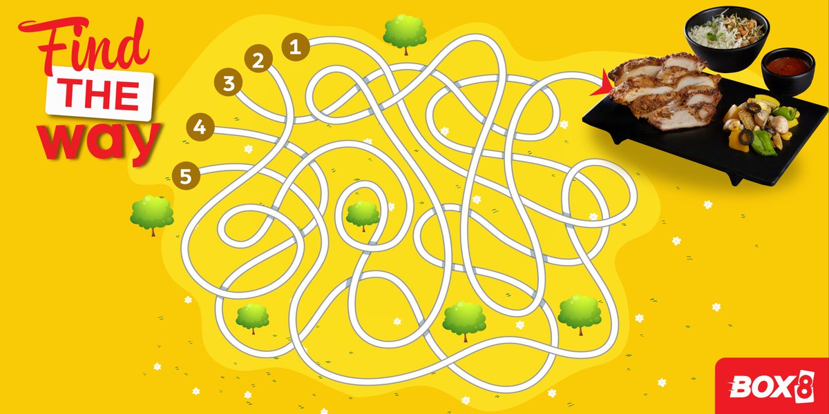 BOX8_in's tweet photo. Hey, it seems like steak meal is lost ๐ค๐ญ
Can you find the path that leads to the steak meal?
Lucky winners will get a free meal voucher ๐
Rules:
-Answer with #Box8Way
-Follow & RT @BOX8_in #ContestAlert #contestindia @Contest_in #Mumbai #Pune #Bangalore #TuesdayThoughts https://t.co/6Yg3UTpVlw