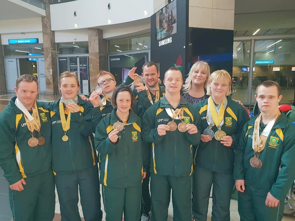 ocalglobal's tweet photo. Congratulations to our SA Swimmers, welcome home - You did us proud!!! #Sport4DownSyndome #OCALGlobal #DifferentlyAbled #inclusivity https://t.co/O43hwMuZzu