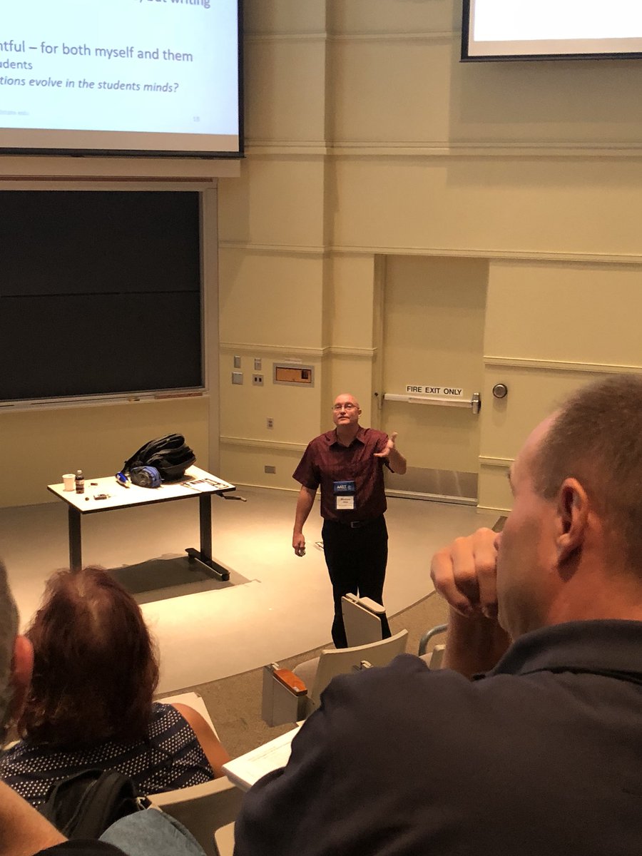 DrStephOBrien's tweet image. Great talk by Matt Miller @2018BCCE    about writing for conceptual understanding #freewrites #oneminutepaper #sciencewritinghueristic #literacy