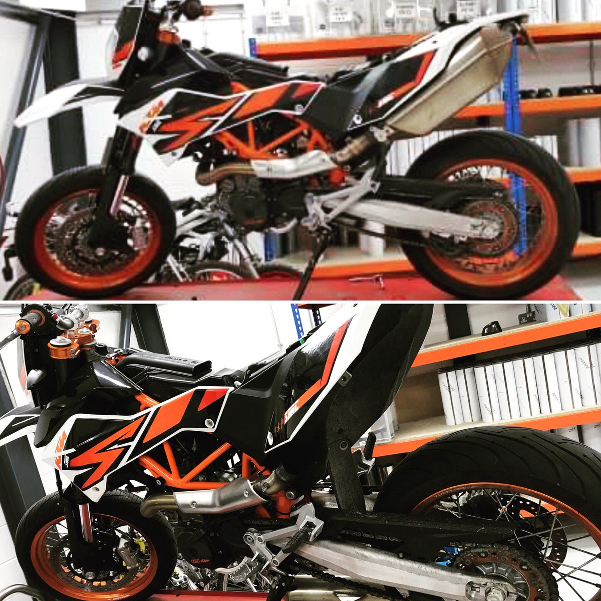 Fuel Exhausts Ltd 14 Ktm 690 Smc In For A New Exhaust Our Customer Has Opted For A Diablo Exhaust In Ceramic Black We Need To Manufacture A Small Connecting
