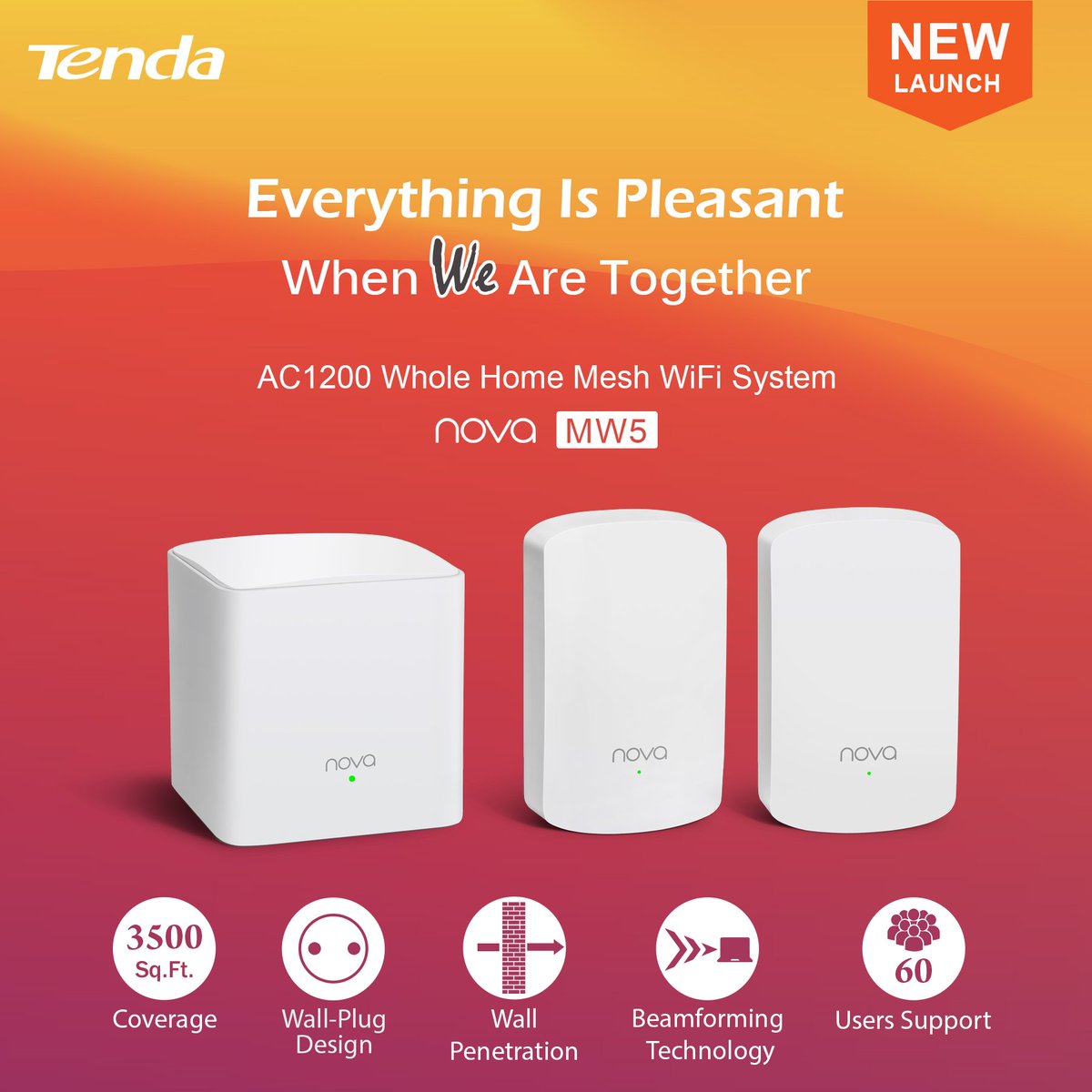 tendaoffcial's tweet photo. The good, the better, the Best.... Trio of Good time at your service.
MW5 Units are designed to compliment each-other.
https://t.co/RfmjS0CgfX
#WiFi #Mesh #1200AC #DualBand #WallMount #PlugNPlay #MultiUsers #NewLaunch #Nova https://t.co/7bsb6Adxbf