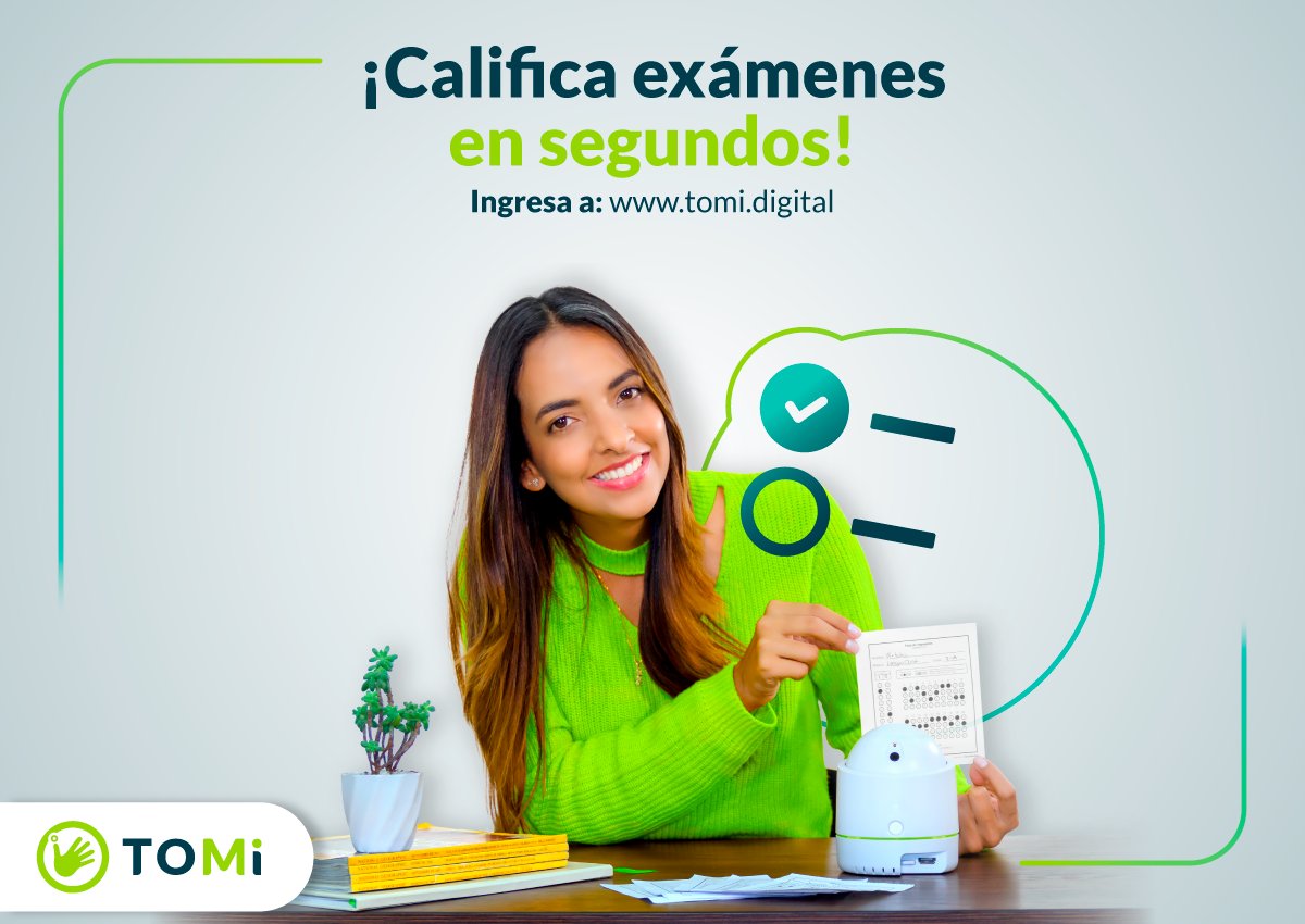 ¡Califica exámenes en segundos! Realiza pruebas de selección múltiple con nuestras hojas de marcación, deja que #TOMi7 las escanee y obtén el resultado además, podrás crear informes individuales y grupales.
 
Comienza ahora en tomi.digital