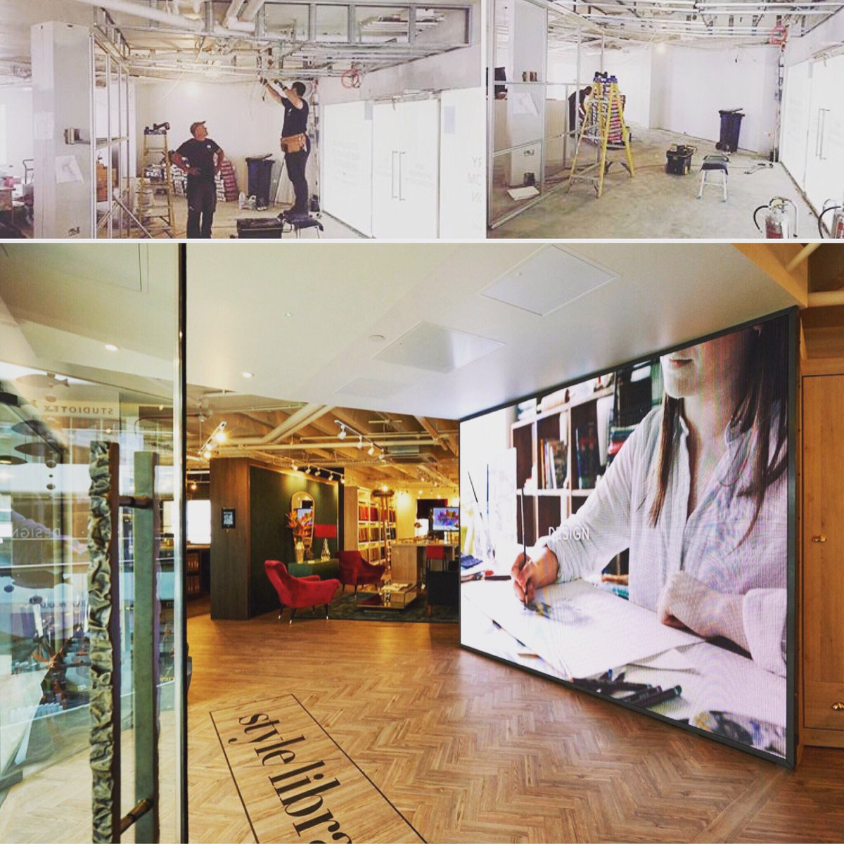 PremierFitting's tweet photo. We created a unique, digital screen solution designing &amp; installing this iconic LED media screen at the entrance of this London store. https://t.co/JDVfqnIU30