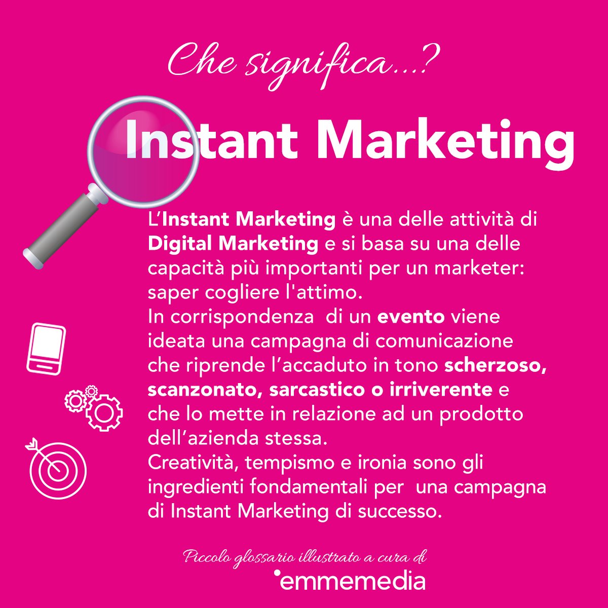 Emmemedia's tweet photo. Quando scrollando il feed di Facebook o di Instagram e qualcosa cattura la tua attenzione e ti porta a esclamare : "#GENIALE!"💡

Questo è l' #InstantMarketing. https://t.co/tF73ph0kF2