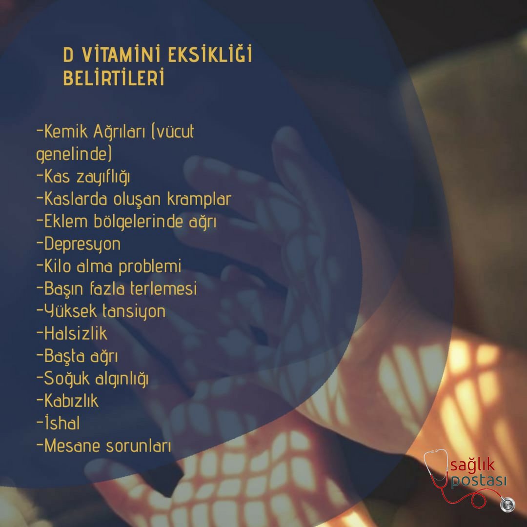 D vitamini eksikliği belirtileri