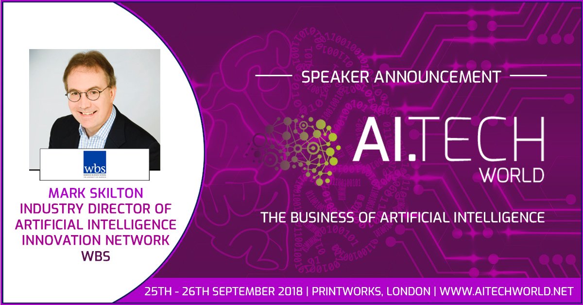 AITechWorld's tweet photo. We're proud to announce Mark Skilton, Industry Director of AI Innovation Network at WBS, will speak at #AITechWorld at Printworks London (25/26 Sept). Sit in on this &amp; 200 other talks by registering: https://t.co/djVtgsMbZB #AI #ArtificialIntelligence #ConnectedWorld @mskilton https://t.co/jAvmXIMT4T
