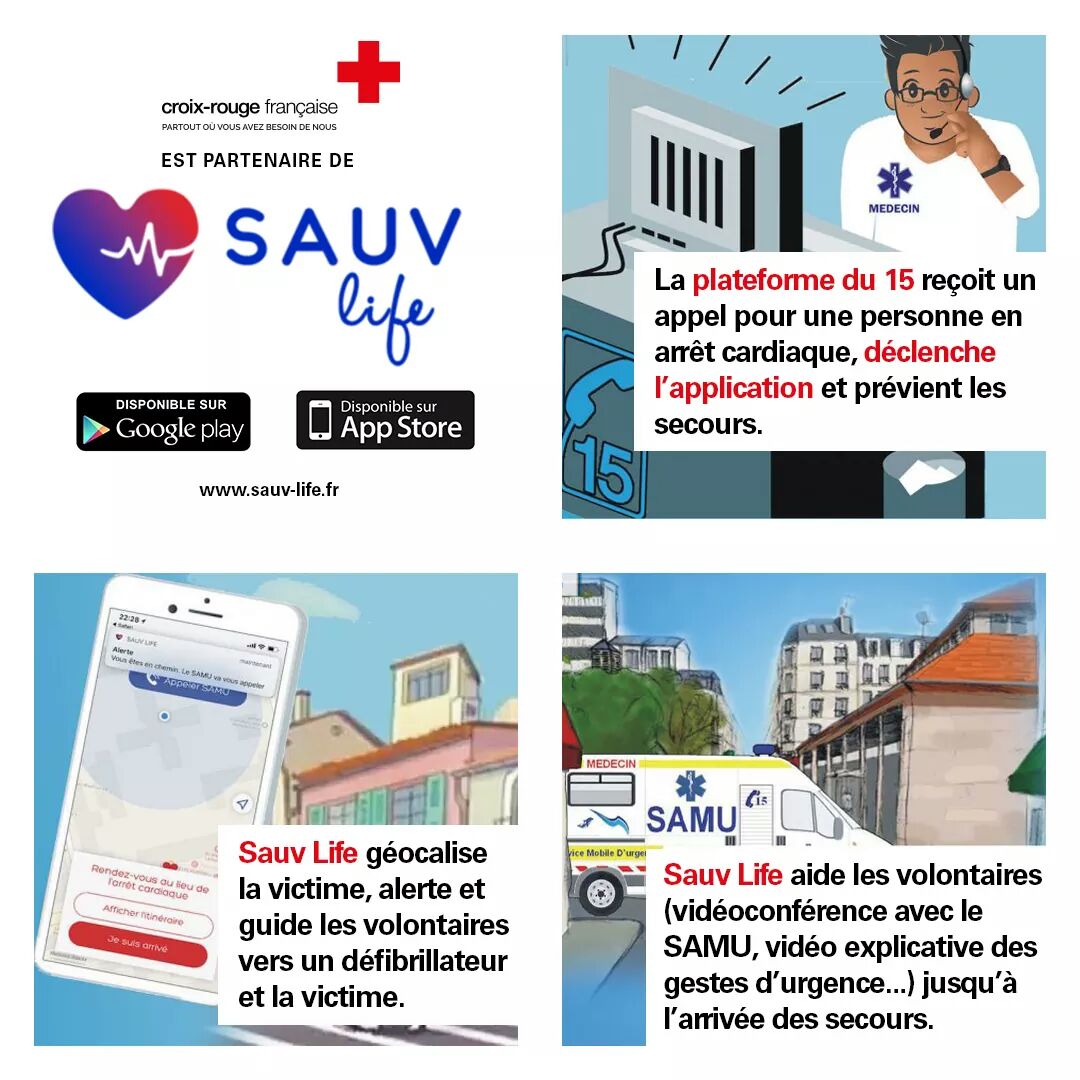 CrfStlv's tweet photo. L'arrêt cardiaque tue 40 000 personnes chaque année. Les chances de survie sans massage cardiaque diminuent de 10% par minute et les secours mettent en moyenne 13 minutes à arriver. Agissez avec les secours en téléchargeant l'application SAUV Life et sauvez une vie ! https://t.co/wcSJs9bKKx