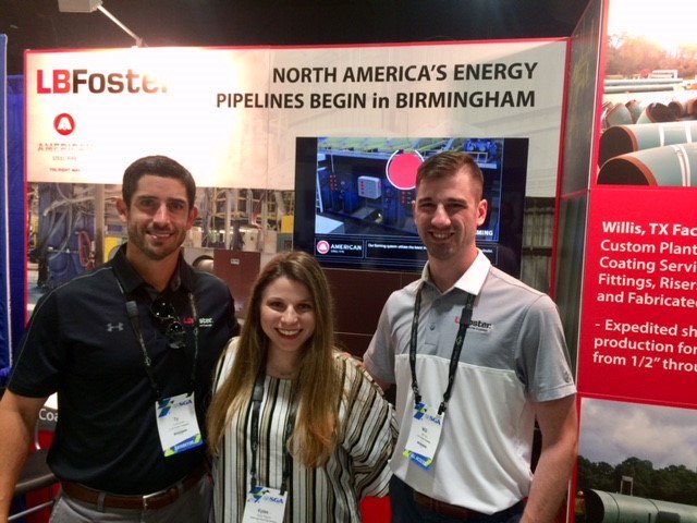 NewsatAMERICAN's tweet photo. Attending @SouthernGas #SGAOpCon? Stop by Booth 411 to meet AMERICAN and L.B. Foster's Sales teams, pick up some goodies and learn about our coated ERW steel pipe. https://t.co/gOP0eo2beO