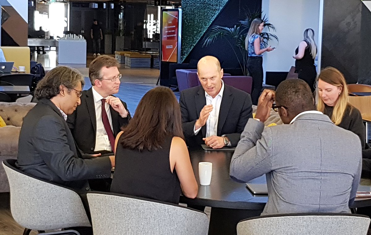 Level39CW's tweet photo. Great to have @DCMS_SecOfState at #Level39 today discussing the future of entrepreneurship with @ClauseMatch @SkaiLabs and @CybSafe https://t.co/wNTS3XEFLU