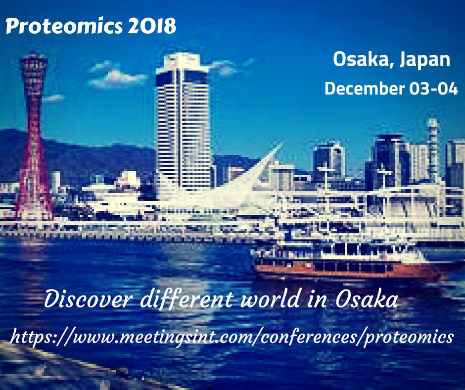 proteomics_2018's tweet photo. Welcome to #Osaka, #Japan and #Submit _Your_Abstract @proteomics_2018 and grab an opportunity to meet eminent #speakers and get a free carrier guidance from them...
For more information visit us at; https://t.co/s5QmvaLlbP
@ProteinBiology @PDUGenomica @BioSystsBio @Bioinformatics https://t.co/aqu3uR7KJ9