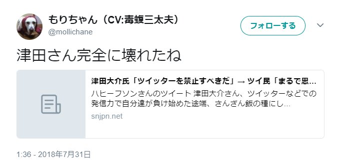 津田大介 皮肉のわからない人間が幅を利かせてでかい面をする そんないまのツイッターということを象徴する例ですな 人はそんなに簡単に壊れないよ T Co Mfpflqs0v9 Twitter