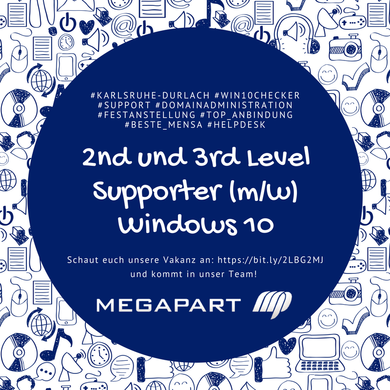 MegaPartGmbH's tweet photo. Window10 ist deine Paradedisziplin? Dann lass uns reden. Wir möchten unser Team vergrößern.  https://t.co/51QBqQwHkM #WIN10 #Karlsruhe #Durlach #support #HelpDesk #Job #Jobs https://t.co/64tNYnpk1e