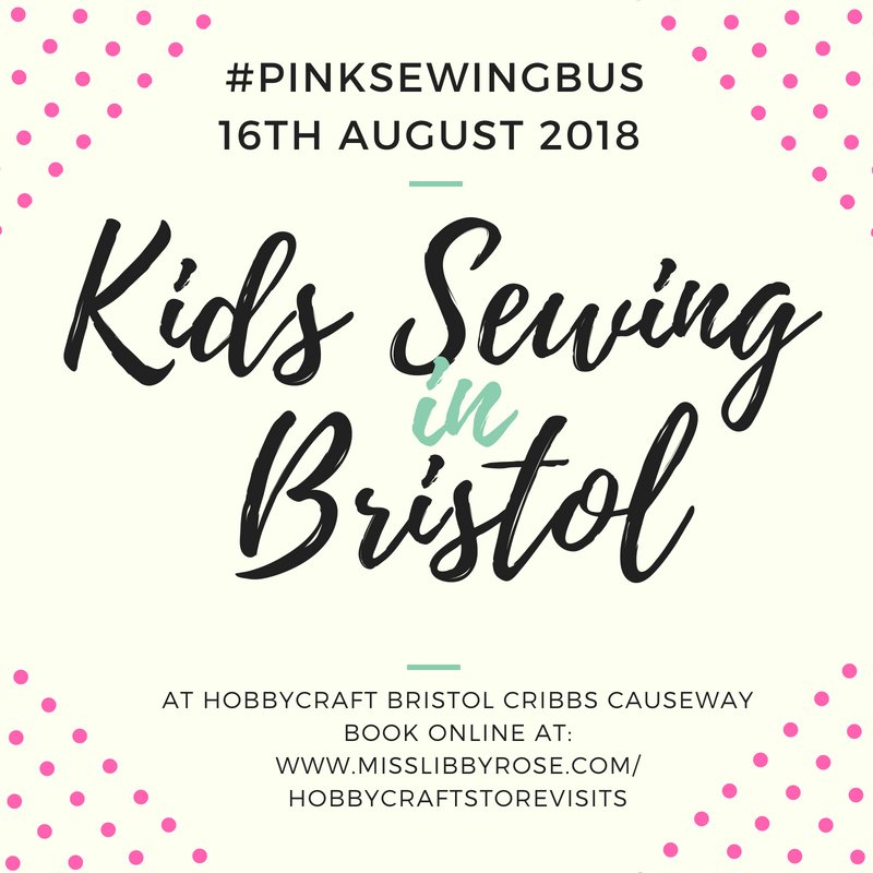 #summersewing for kids coming up very soon in #bristol
There's lots of spaces available on the #pinksewingbus and I'd love to welcome you on board!
#kidssewing #hobbycraft @hobbycraft_bri 
Do share away if you know any crafty kids into #diy <a href="/PinkSewingBus/">The Pink Sewing Bus</a>
pinkssewingbusbristol.eventbrite.co.uk
