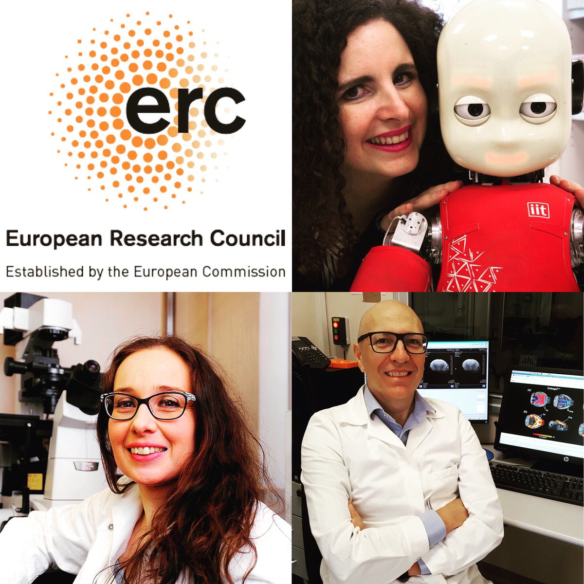 IITalk's tweet photo. Maria Rosa Antognazza, Alessandra Sciutti e Alessandro Gozzi, #ERCwinners @europeancommission @europainitalia 🇪🇺CONGRATULATIONS 🎉 👩🏻‍🔬👨🏻‍🔬👨🏻‍💻👩🏻‍💻 https://t.co/ZAIEaphBGW