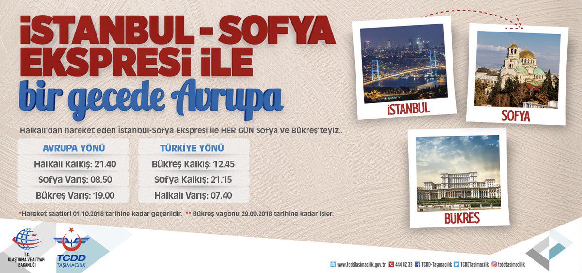 baskentray's tweet photo. İstanbul-Sofya Ekspresi ile bir gecede Avrupa! Hadi bu heyecana siz de katılın..
#TCDDTaşımacılık #UDHB #İstanbulSofyaEkspresi #Keşfet https://t.co/fd4kkMwpnj