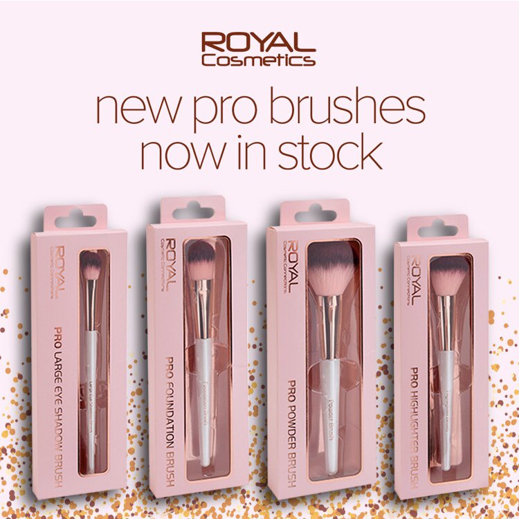 RoyalCosmetics's tweet photo. Our beautiful new Pro Brushes are now in stock and available on our website https://t.co/pw7OiqBD3N #new #pro #makeupbrushes #royalcosmetics #foundationbrush #powderbrush #highlighterbrush #eyeshadowbrush https://t.co/ciJCqM3vlO