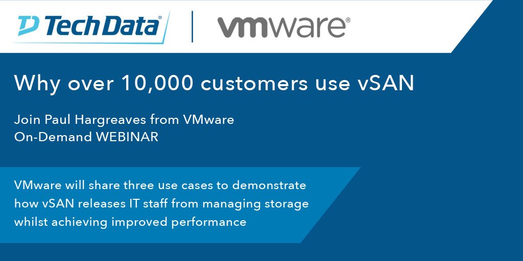 Watch this VMware webinar on demand now, to see why over 10,000 customers have chosen vSAN.  evaluating.tech/vsan-webinar-v…