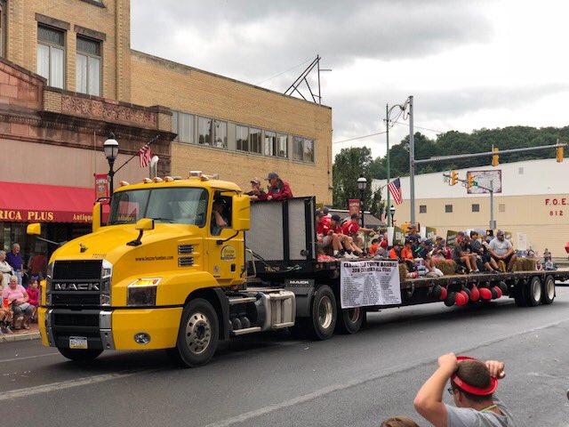 Lezzer Lumber was very proud to carry the Clearfield Youth Baseball All-Stars and Coaches in The 2018 Clearfield County Fair Parade
