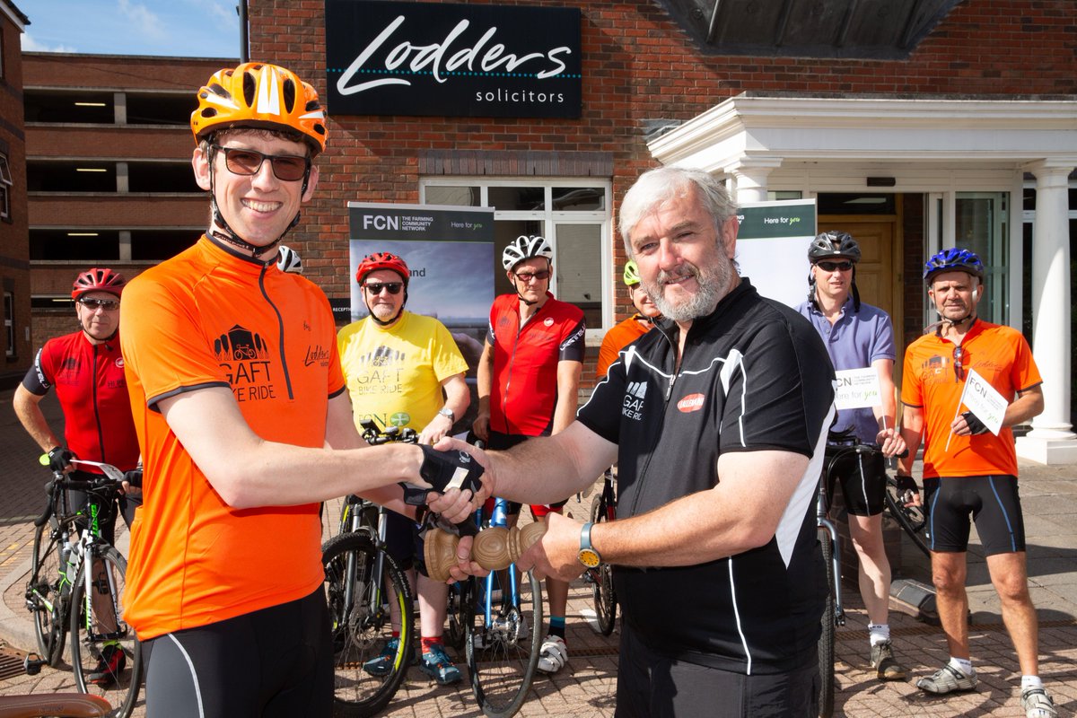 The team of cyclists from Lodders about to take on final leg of the <a href="/GAFTBikeRide/">GAFT Bike Ride 2018</a>  this morning -  raising funds for the Farming Community Network charity <a href="/FCNcharity/">The Farming Community Network</a>
