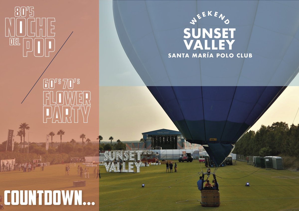 SunsetValley_'s tweet photo. 🇪🇸 La cuenta atrás...¡EMPIEZA YA! 🙌 #SunsetValleyFestival2018 - 10 y 11 de agosto -
🇬🇧 The countdown... IS COMING!🙌 - August 10th and 11th -
#SunsetValley #Festival #SantaMaría #Polo #Club #Summer #Sotogrande #SotoFeeling #Music https://t.co/ApimpM5nca